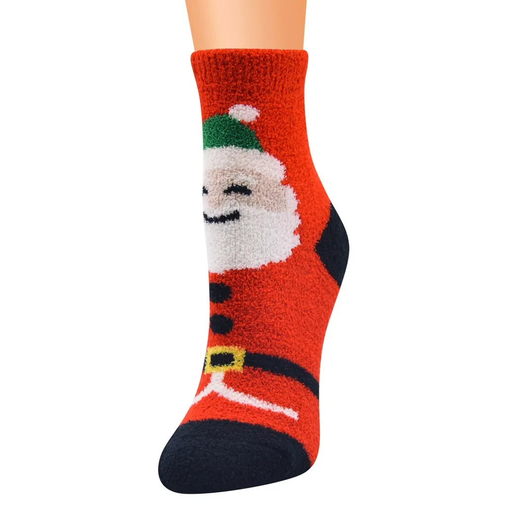 

New Unisex Christmas Print Socks Winter Christmas Retro Cashmere Warm Fashion Long Socks Comfortable Socks носки женские 50*